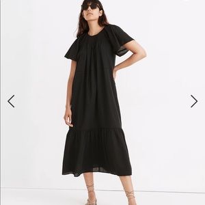 Madewell embroidered smocked midi dress